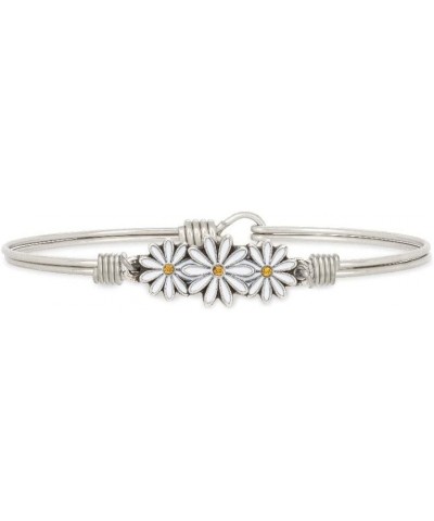 Daisy Bangle Bracelet For Women - Brass Tone Regular Size Made in USA $22.36 Bracelets