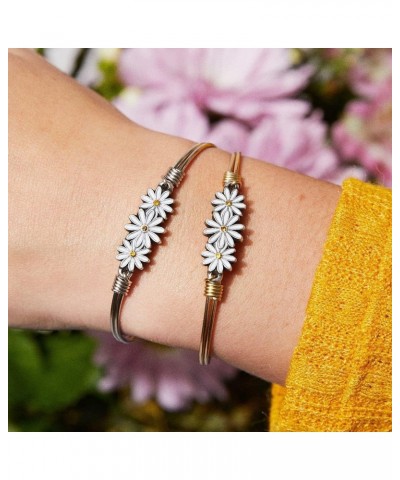 Daisy Bangle Bracelet For Women - Brass Tone Regular Size Made in USA $22.36 Bracelets