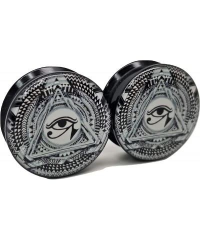 Eye of Horus Illuminati Ear Plugs - Acrylic Screw-On - 10 Sizes Pair* 7/8" (22mm) $10.05 Body Jewelry