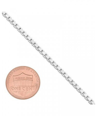 2mm-4mm Solid .925 Sterling Silver Square Box Chain Bracelet 9.0 Inches 2.3mm Bracelet $37.80 Bracelets