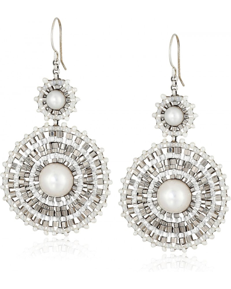 Fresh Water Pearl and Sterling Silver Centric Earrings $40.86 Earrings