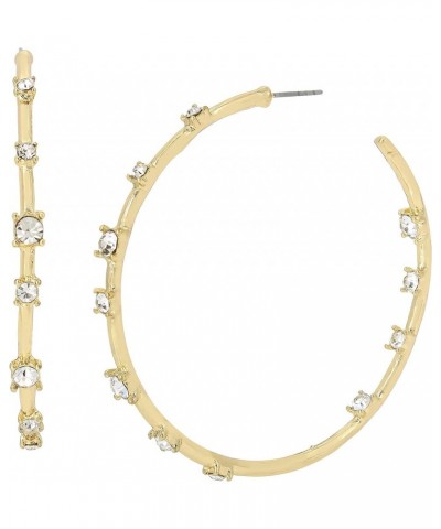 Stone Hoop Earrings Stone Hoop Earrings Crystal/Gold $14.95 Earrings