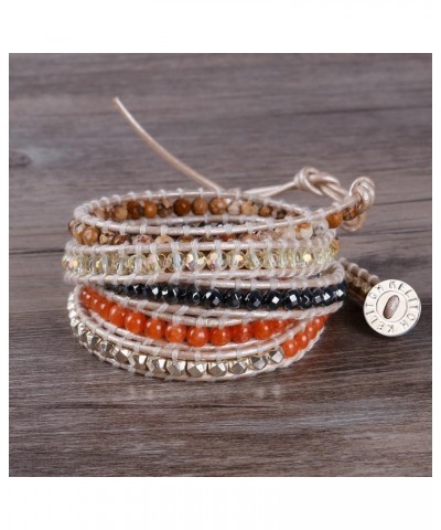 Women Lavender Crystal Beads 5 Wrap Bracelet Handmade Exclusive Women Gifts Colorful 228 $15.17 Bracelets