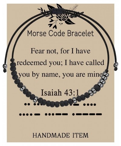 Isaiah 43:1 Morse Code Bracelet Christian Bible Verse Isaiah 43:1 Gift Religious Jewelry Christian Bible Gifts Isaiah 43:1 $1...