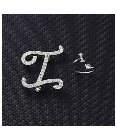 Initial Knuckle Rings and Brooch Pin Silver Crystal 26 A-Z Letter Alphabet Adjustable Ring for Women Girl jewelry I $5.39 Bro...