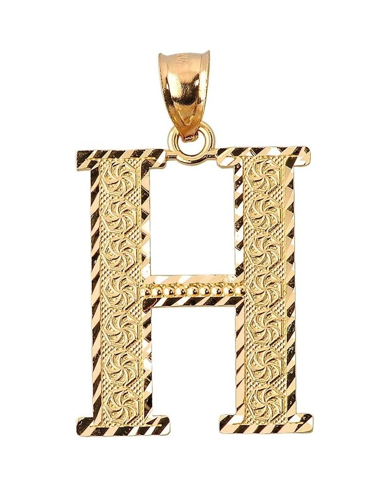 Personalized 10k Yellow Gold Initial Letters A-Z Charm Pendant H $133.19 Pendants