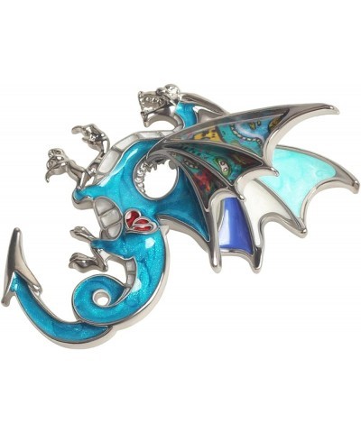 Enamel Dragon Gifts Cute Dragon Brooch Pins for Women Fashion Jewelry Charms Sky $8.99 Brooches & Pins