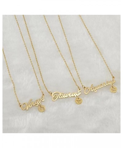 Zodiac Constellation Horoscope Pendant Necklaces for Girls Gold Plated Astrology Necklaces for Women Best Gift for birthday J...