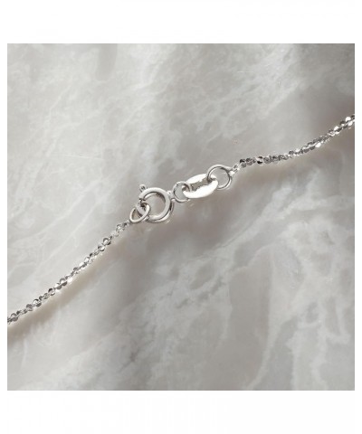 Italian 1mm 14kt White Gold Twisted Sparkle-Chain Necklace 18 Inches $71.09 Necklaces