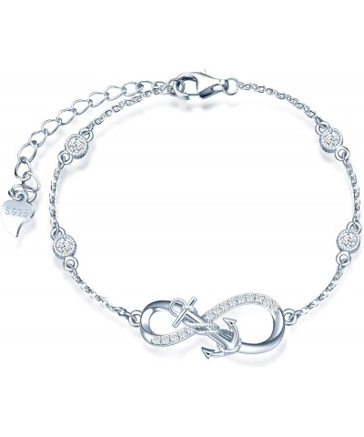 Solid 925 Silver Anchor Winding Infinity Symbol Earrings Bracelet Necklace C $11.01 Earrings