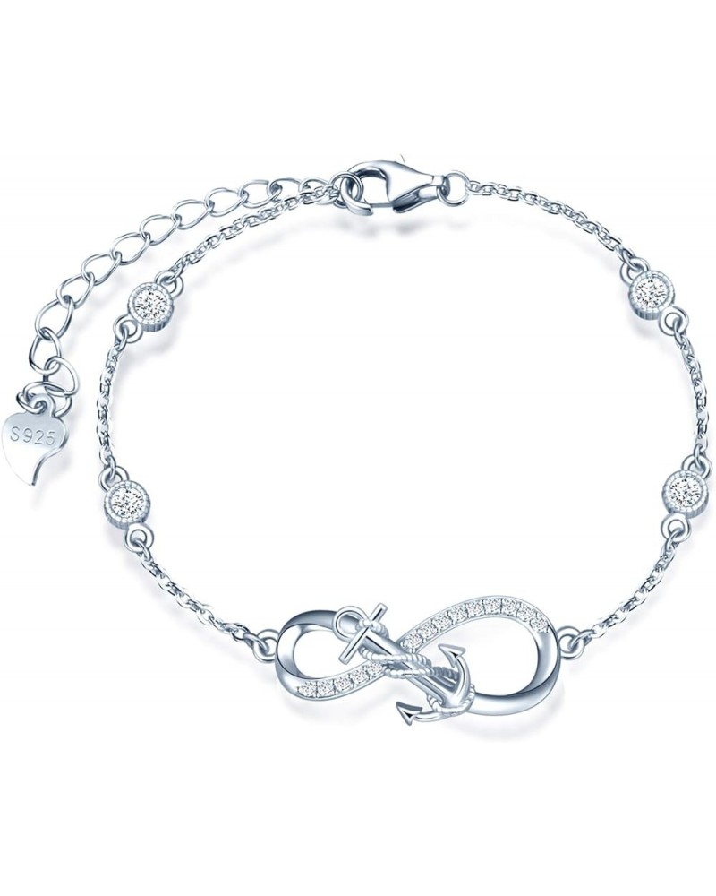 Solid 925 Silver Anchor Winding Infinity Symbol Earrings Bracelet Necklace C $11.01 Earrings