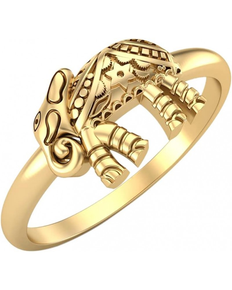 925 Sterling Silver Elephant Style Statement Boho Jewelry Ring Gifts for Women Gold Vermeil $15.00 Rings