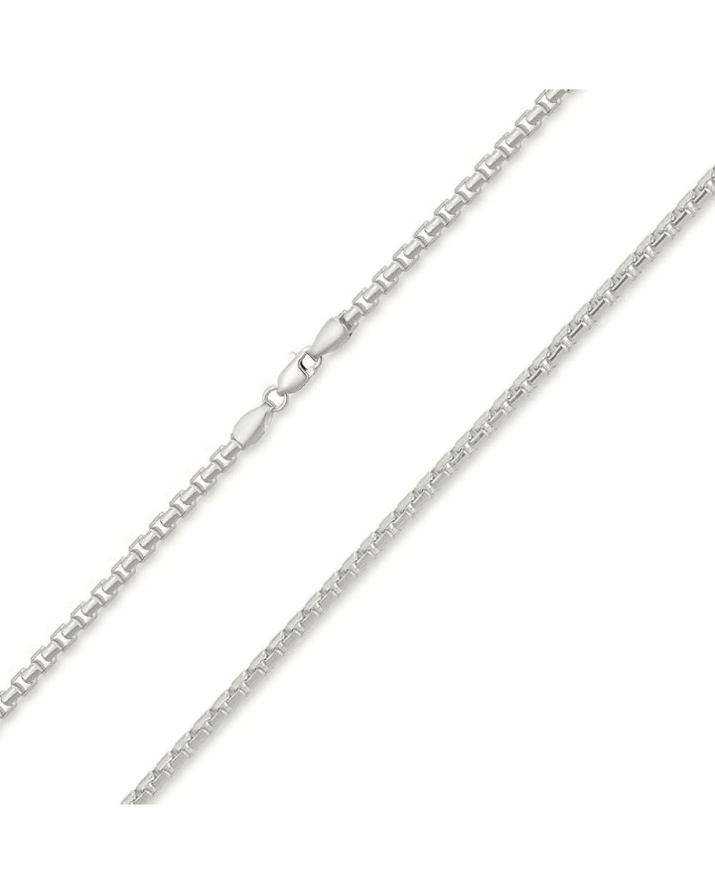 Solid 14k Yellow Gold or White Gold 2mm Round Box Link Chain Necklace with Lobster Claw Clasp 26.0 Inches White Gold $295.35 ...