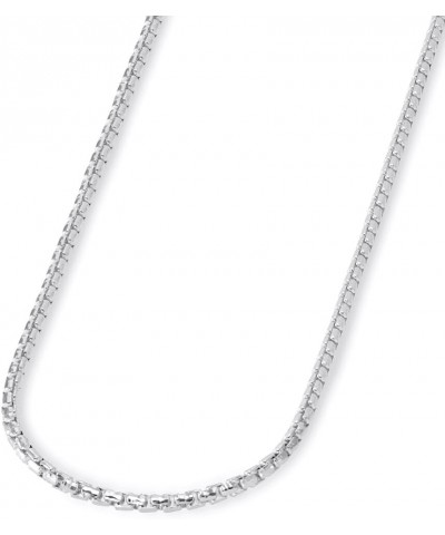 Solid 14k Yellow Gold or White Gold 2mm Round Box Link Chain Necklace with Lobster Claw Clasp 26.0 Inches White Gold $295.35 ...