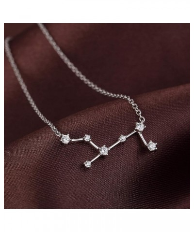 12 Constellation Necklace Astrology Horoscope Zodiac Necklace Sterling Silver Zodiac Sign CZ Constellation Necklace Cubic Zir...