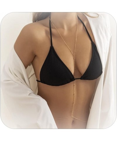 Body Chains for Women Waist Chain Leg Chain Sexy Body Chain Crossover Thin Bra Bikini Waist Belly Chain Beach Body Necklace J...