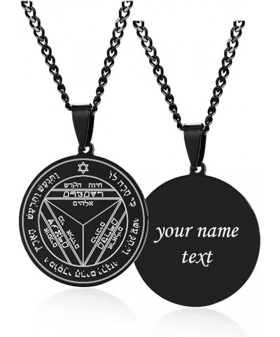 Seals of Solomon Necklace : Uniex Stainless Steel Pentacle Pentagram of Solomon Pendant Necklace with Chain, Amulet Protectio...