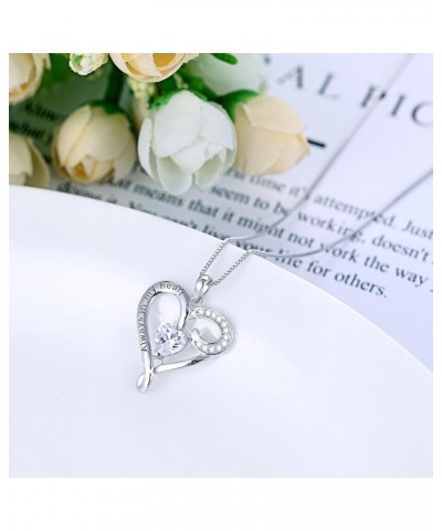 925 Sterling Silver Always My Daughter&Sister Forever My Friend Double Love Heart Pendant Necklace, Mother Daughter Bracelet ...