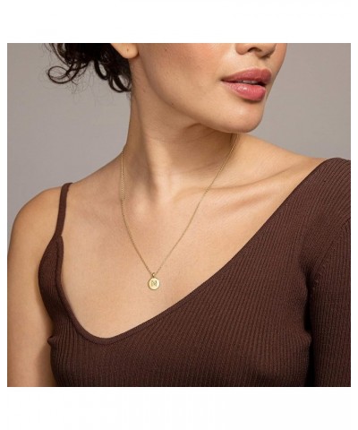 14K Rose Gold Plated Letter Necklace for Women | Gold Initial Necklace for Girls Yellow Gold X $8.98 Necklaces