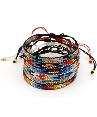 Bead Bracelets For Women Trendy Minimalist Y2K Bohemian New Glass Beads Chain Handmade Adjustable Jewelry Multi-D $6.45 Brace...