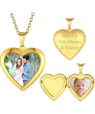 Personalized Heart Photo Angel Wings Locket Necklace Sterling Silver/Stainless Steel/18K Gold Plated Dainty Custom Full Color...