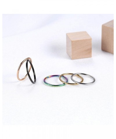 5 Pcs 20G 18G 16G Nose Rings Hoop Set 316L Surgical Steel Earrings Tragus Septum Piercing Cartilage Hoop For Women Men 16g 12...