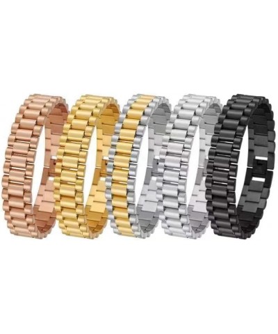 10mm/15mm Heavy Men Women Watchband Chain Bracelets Hiphop 18K Gold Stainless Steel Watch Chain Strap Bracelet Bangle Jewelry...