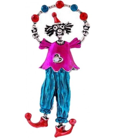 Fashion Jewelry ~ Multi Color Clown Brooch Pin for Women Casual $10.97 Brooches & Pins