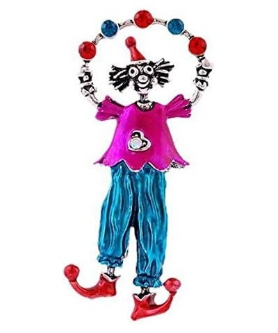 Fashion Jewelry ~ Multi Color Clown Brooch Pin for Women Casual $10.97 Brooches & Pins