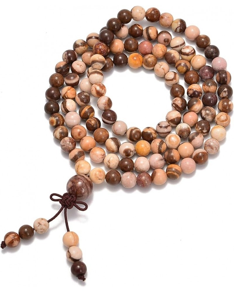 6mm Natural Healing Gemstones Buddhist 108 Prayer Mala Stretchy Bracelet Necklace Australia Zebre $8.27 Bracelets