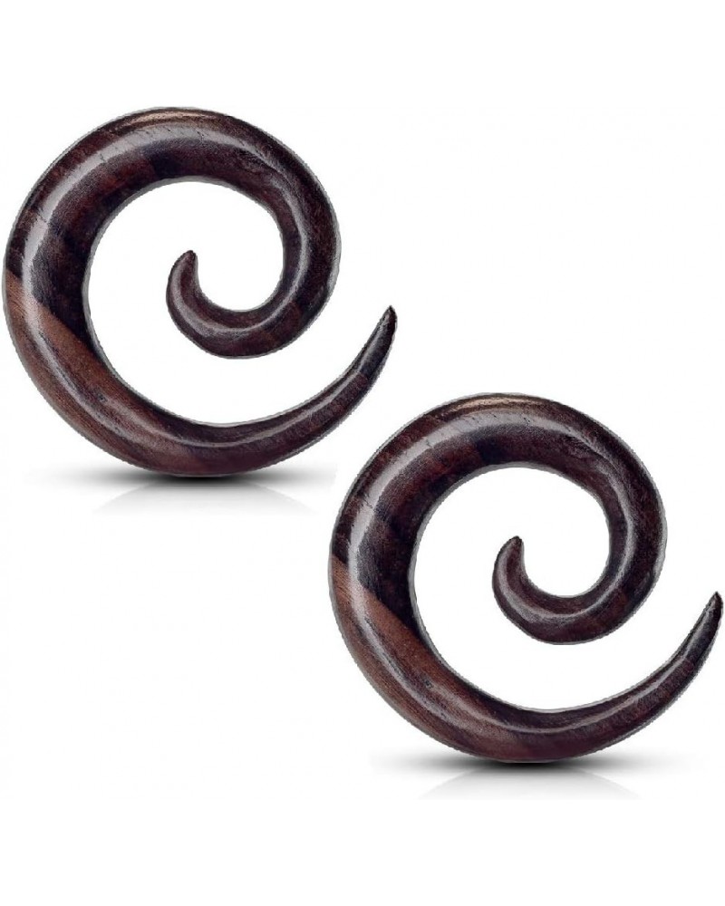 Organic Sono Wood Spiral Tapered Hanger Ear Plugs, Sold as a Pair 19mm (3/4") $10.29 Body Jewelry