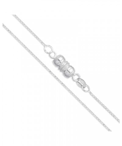 CHOOSE YOUR CLASP Sterling Silver 0.8mm Box Chain Necklace 16.0 Inches Magnetic Clasp $12.48 Necklaces