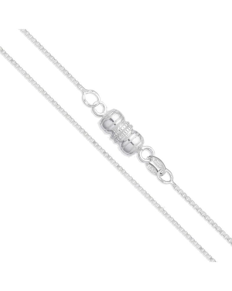 CHOOSE YOUR CLASP Sterling Silver 0.8mm Box Chain Necklace 16.0 Inches Magnetic Clasp $12.48 Necklaces