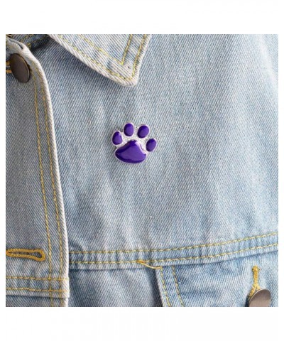 Dog Paw Lapel Pin 2 Piece Set Purple Cat Kitten Paw Claw Enamel Brooch Pin Badges Gifts $9.04 Brooches & Pins