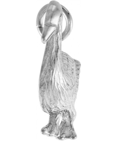 Sterling Silver Goose Pendant Necklace for Women and Men 1 inch Tall Available with or Without Chain with NO Chain $17.81 Nec...