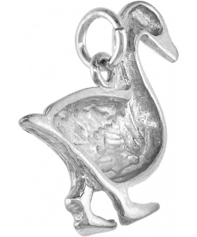 Sterling Silver Goose Pendant Necklace for Women and Men 1 inch Tall Available with or Without Chain with NO Chain $17.81 Nec...