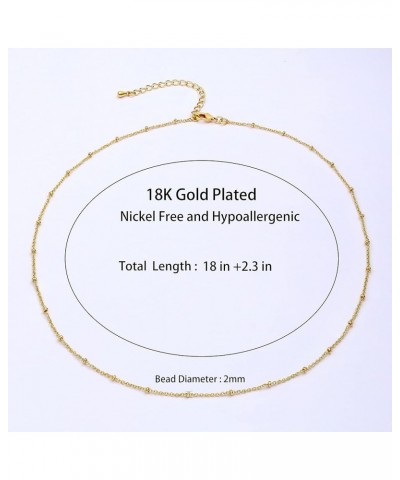 18k Gold Plated Satellite Chain Gold Snake Chain Necklace Gold Paperclip Chain Necklace Cuban Link Necklace Thin Gold Chain N...