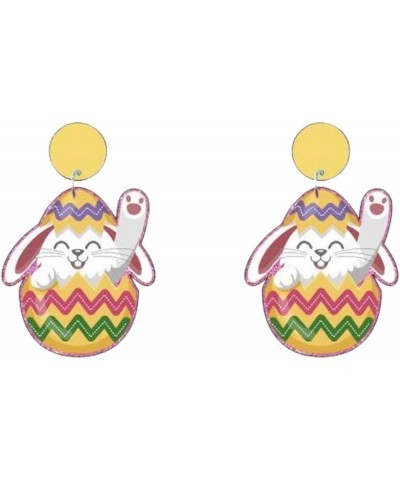 Lovely Rabbit Acrylic Earrings Easter Lightweight Egg Bunny Dangle Earrings Cute Gnome Drop Earrings for Women Girls style 5 ...