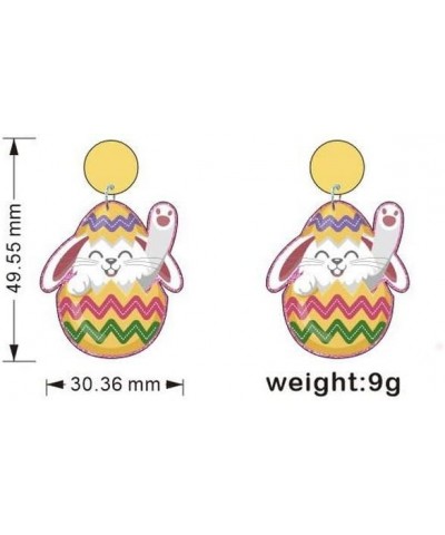 Lovely Rabbit Acrylic Earrings Easter Lightweight Egg Bunny Dangle Earrings Cute Gnome Drop Earrings for Women Girls style 5 ...