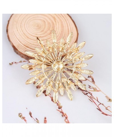 Flower Brooch Pins for Women Gold Brooch Rhinestone Brooch Broach Large Flower Brooch Pins for Women Large Brooch for Women W...