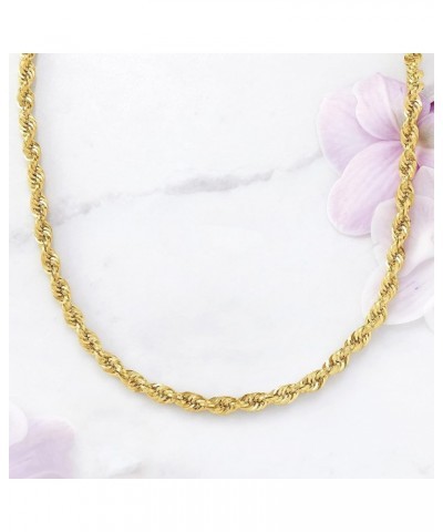 5.5mm 14kt Yellow Gold Rope-Chain Necklace 24.0 Inches $738.00 Necklaces