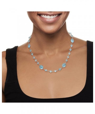 55.00 ct. t.w. Bezel-Set Sky Blue Topaz Necklace in Sterling Silver 18.0 Inches $103.60 Necklaces