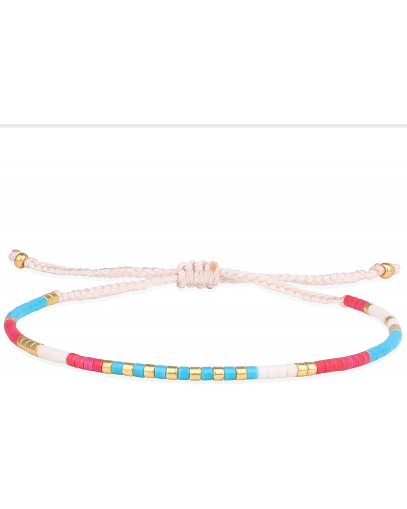 Miyuki Beaded Friendship Bracelets Thin Rope Bracelets Women Handmade Wrap Bracelets Jewelry Red $9.87 Bracelets