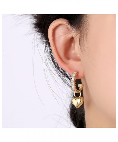 18K Chunky Hoop Earrings for Women Trendy Lightweight Waterdrop Huggie Earring Silver Gold Bottega Dupes Earrings for Girls h...