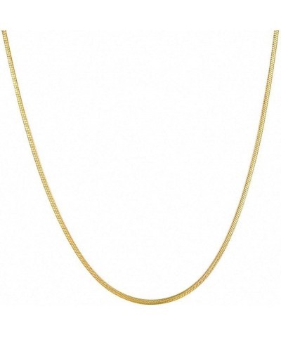 Gold Plated Necklace for Women, 14K Gold Plated Herringbone Chain Necklaces, Gold Plated Snake Chain Choker Necklaces for Wom...