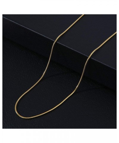 Gold Plated Necklace for Women, 14K Gold Plated Herringbone Chain Necklaces, Gold Plated Snake Chain Choker Necklaces for Wom...