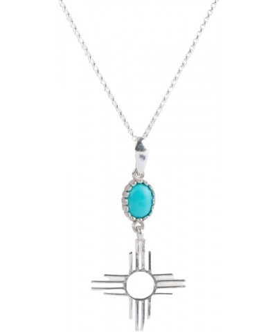 TSKIES Enchantment: Turquoise Sun Necklace Turquoise Drop Pendant $42.40 Necklaces