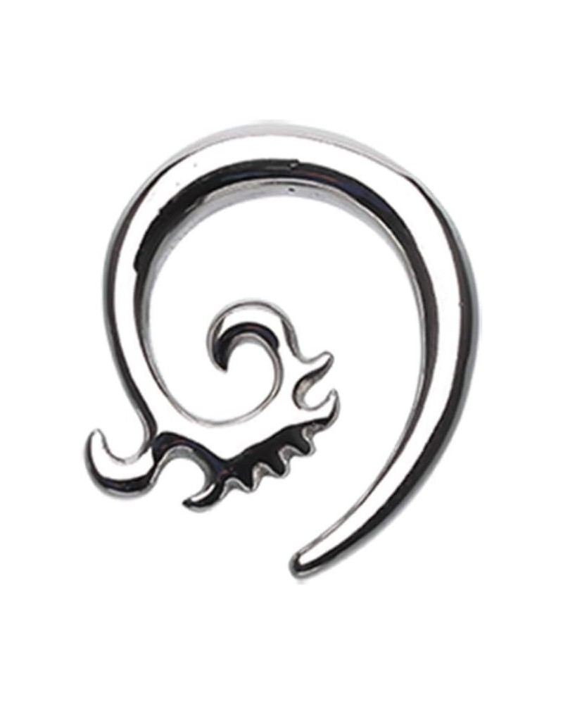 Oceanic Waves Steel Ear Gauge Spiral Hanging WildKlass Taper 6 GA (4mm) $11.21 Body Jewelry