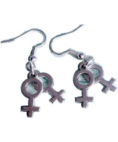 1Pair Double Venus earrings, female symbol, feminist jewelry, lesbian earrings, lesbian pride, feminist earring $6.75 Earrings