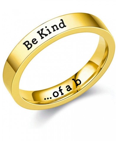 Be Kind of a B Ring for Women Be Kind Ring Stainless Steel Inspirational Ring Motivational Band Ring for Best Friend Friendsh...